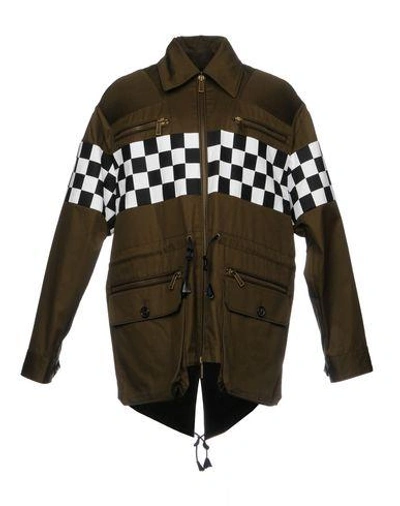 Shop Dsquared2 Man Jacket Military Green Size 44 Cotton