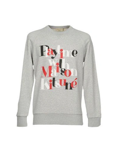 Shop Maison Kitsuné Sweatshirt In Light Grey