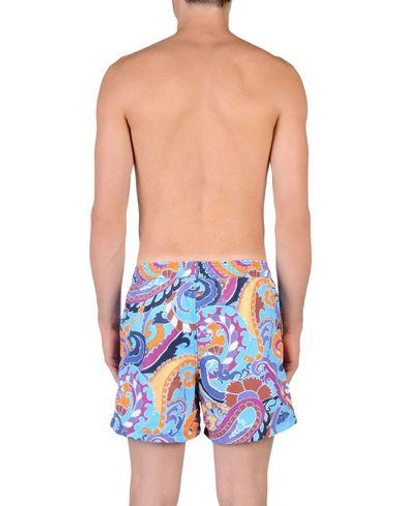 Shop Etro Swim Shorts In Azure