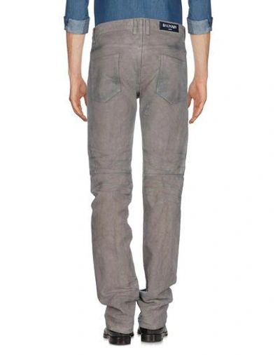 Shop Balmain Casual Pants In Grey