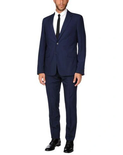 Shop Prada Suits In Dark Blue