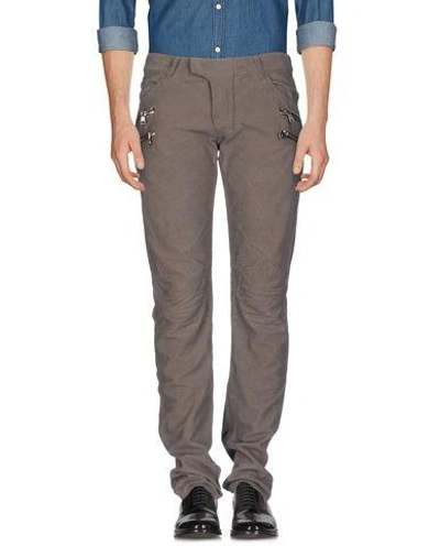 Shop Balmain Casual Pants In Grey