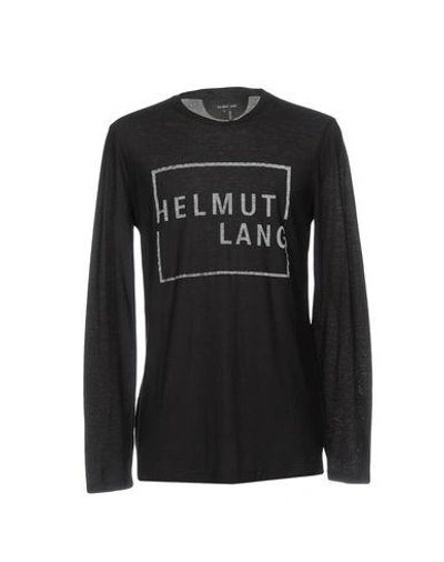 Shop Helmut Lang T-shirts In Black