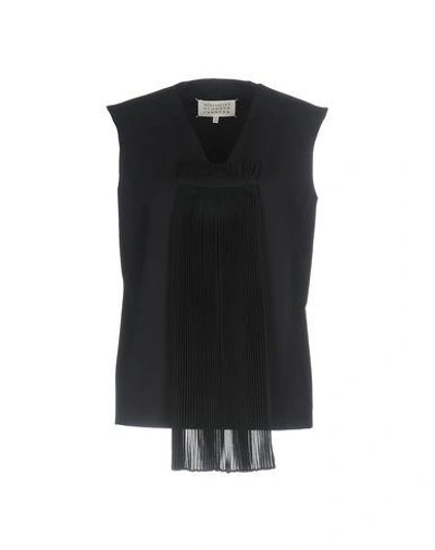 Shop Maison Margiela Evening Top In Dark Blue