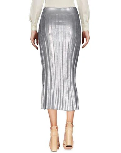 Shop Jil Sander Midi Skirts In Silver