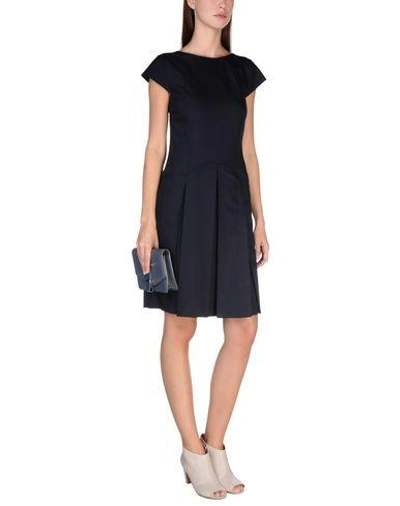 Shop Jil Sander Knee-length Dress In Dark Blue