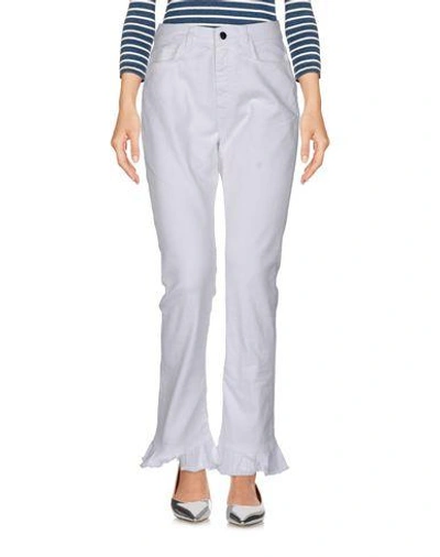 Shop Pinko Woman Jeans White Size 29 Cotton, Elastane