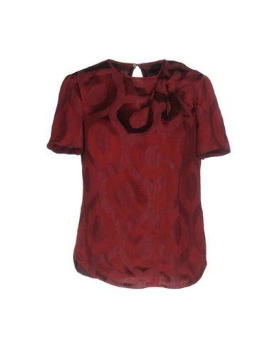 Shop Isabel Marant Blouses In Maroon