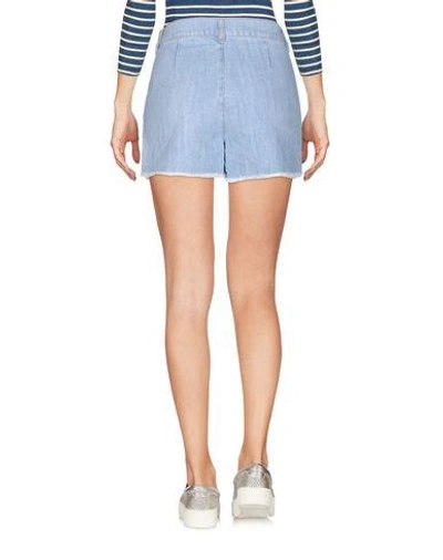 Shop Au Jour Le Jour Denim Shorts In Blue