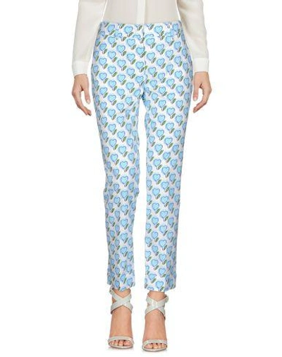 Shop Prada Casual Pants In Sky Blue