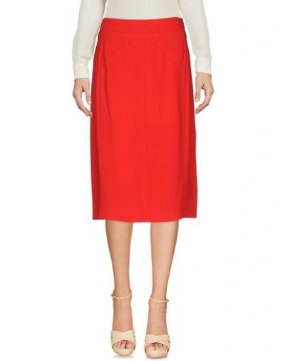 Shop Sonia Rykiel Knee Length Skirt In Red