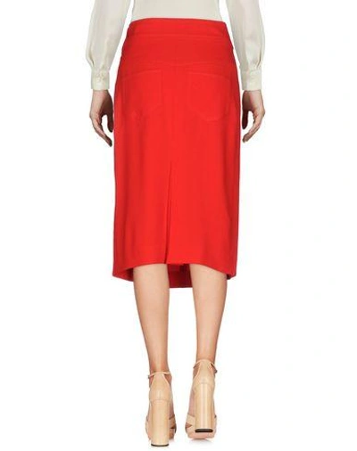 Shop Sonia Rykiel Knee Length Skirt In Red