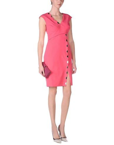 Shop Versace Short Dresses In Fuchsia