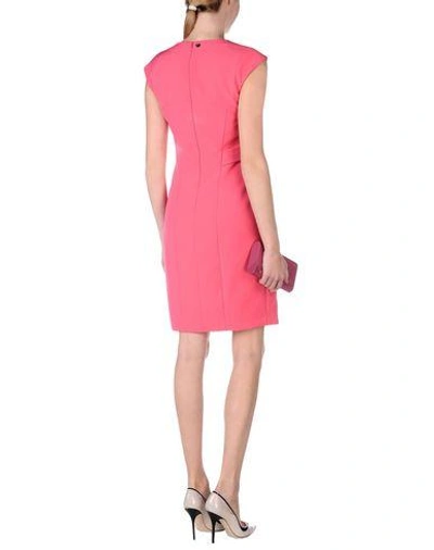 Shop Versace Short Dresses In Fuchsia