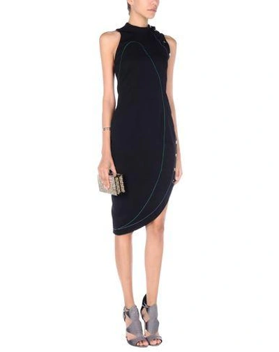 Shop Versace Midi Dresses In Black