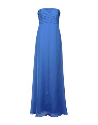 Shop Armani Collezioni Woman Long Dress Blue Size 8 Polyester