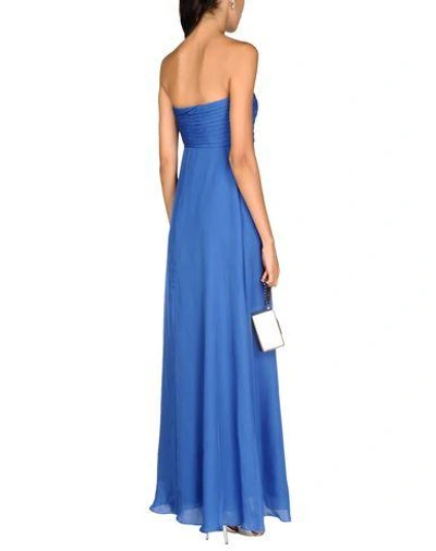 Shop Armani Collezioni Woman Long Dress Blue Size 8 Polyester