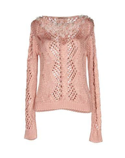Shop Ermanno Scervino Woman Sweater Pastel Pink Size 6 Viscose