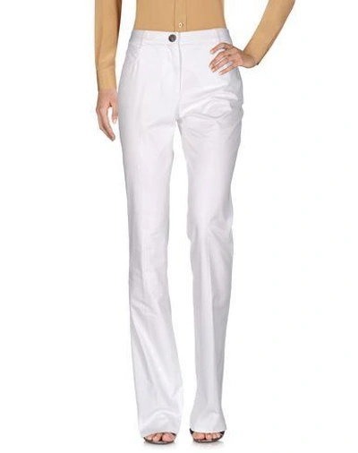 Shop Miu Miu Casual Pants In White