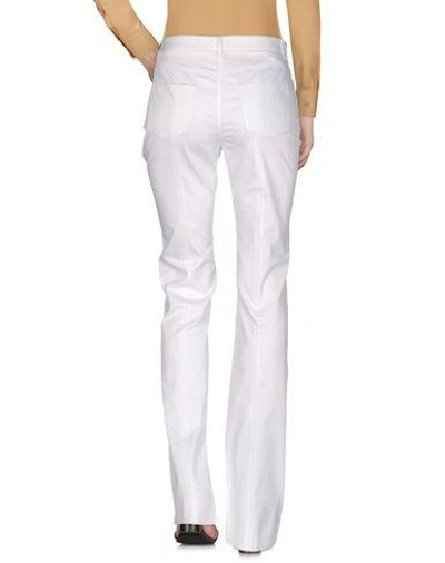 Shop Miu Miu Casual Pants In White