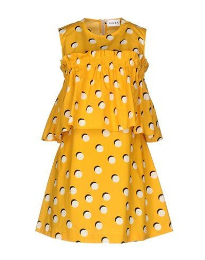 Shop Ainea Short Dress In Yellow