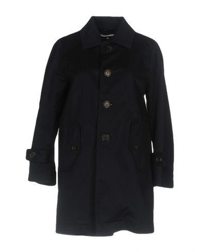 Shop Dsquared2 Full-length Jacket In Dark Blue