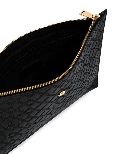 Shop Versace Medusa Clutch Bag In Black