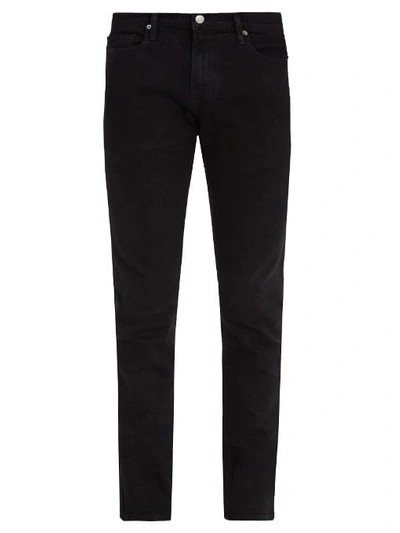 Frame L'homme Skinny Fit Jeans In Jet-black | ModeSens