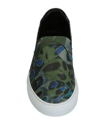 Shop Les Hommes Sneakers In Military Green