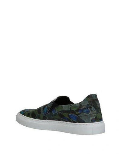 Shop Les Hommes Sneakers In Military Green