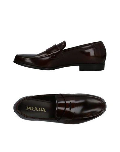 Shop Prada Loafers In Brown