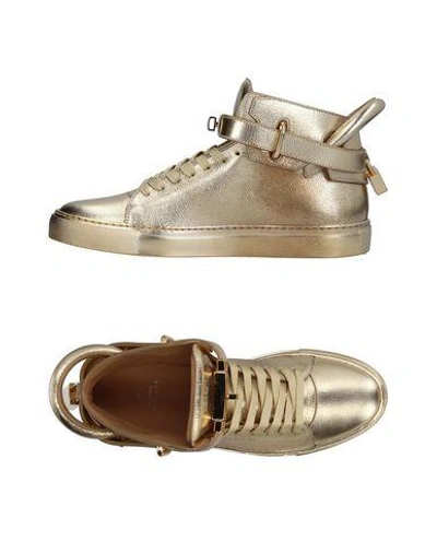 Shop Buscemi Sneakers In Gold