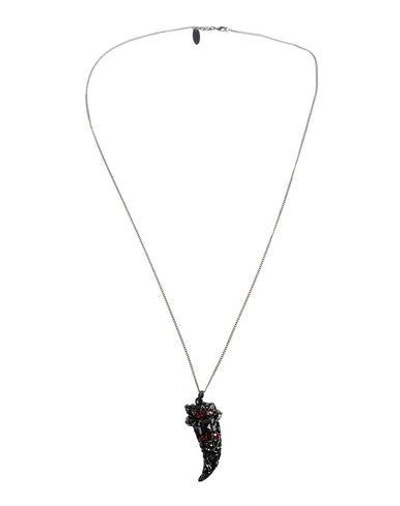 Shop Roberto Cavalli Necklaces In Black