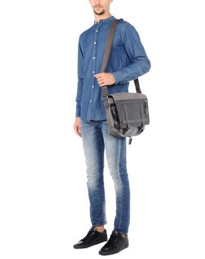 Shop Dolce & Gabbana Man Cross-body Bag Lead Size - Soft Leather, Textile Fibers