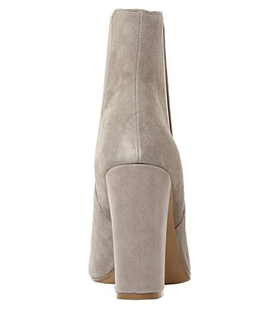 Shop Steve Madden Effect Suede Ankle Boots In Grey-suede