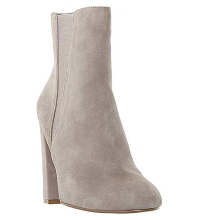 Shop Steve Madden Effect Suede Ankle Boots In Grey-suede