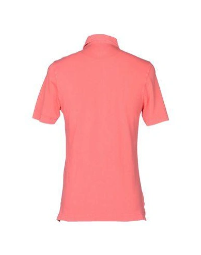 Shop Drumohr Polo Shirts In Coral