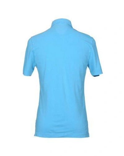 Drumohr Polo Shirts In Sky Blue