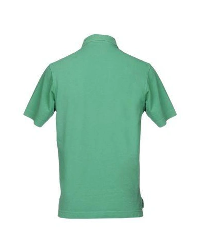 Shop Drumohr Polo Shirts In Green