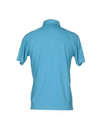 Shop Drumohr Polo Shirt In Turquoise