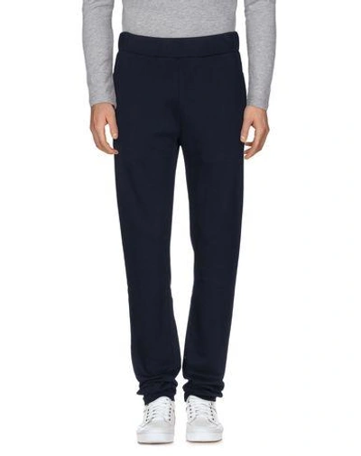 Shop Maison Margiela Casual Pants In Dark Blue