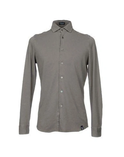 Drumohr Shirts In Grey