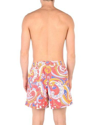 Shop Etro Swim Shorts In Orange