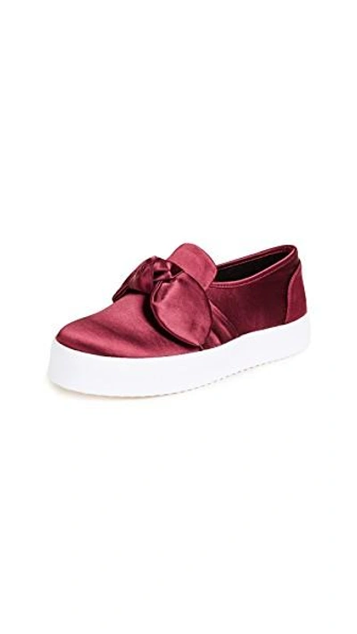 Shop Rebecca Minkoff Stacey Bow Sneakers In Cranberry