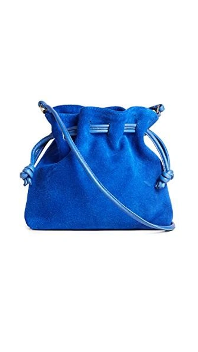 Clare V Petit Henri Maison Drawstring Bag In Royal Blue