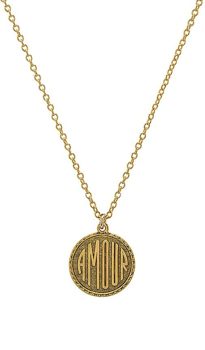 Shop Natalie B Jewelry Amour Charm Necklace In Gold