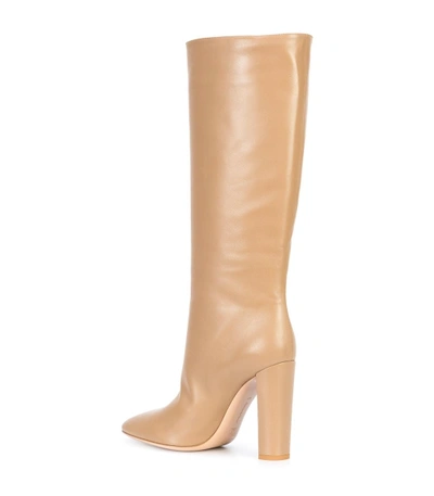 Shop Gianvito Rossi Nude Slouchy Heel Boot