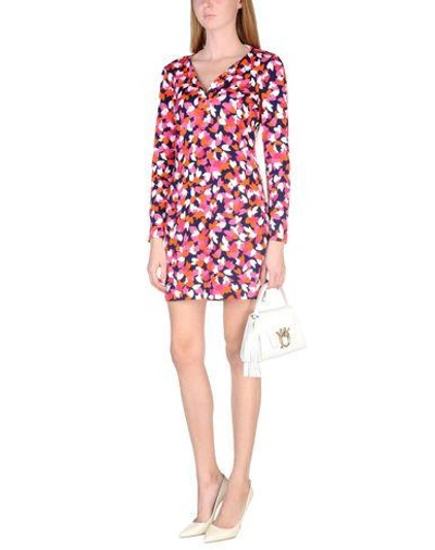 Shop Diane Von Furstenberg Short Dress In Fuchsia