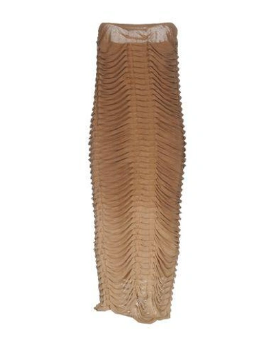 Shop Blumarine Knee-length Dresses In Khaki