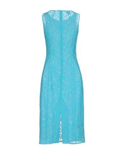 Shop Michael Kors Knee-length Dress In Turquoise